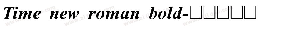 Time new roman bold字体转换